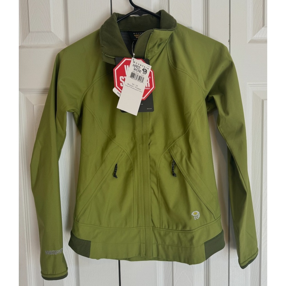 Mountain HardWear Avocado Green Tempo Windstopper Trail Jacket Women's Size‎ XS